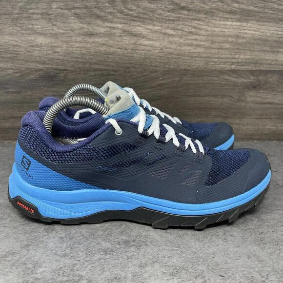 Salomon Outline GTX Shoes Mens Size 7.5 Black Blue Sneakers Gore Tex main image 7